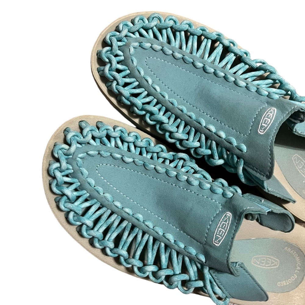 Keen Uneek Slides Braided Waterproof Water Shoes Teal… Gem